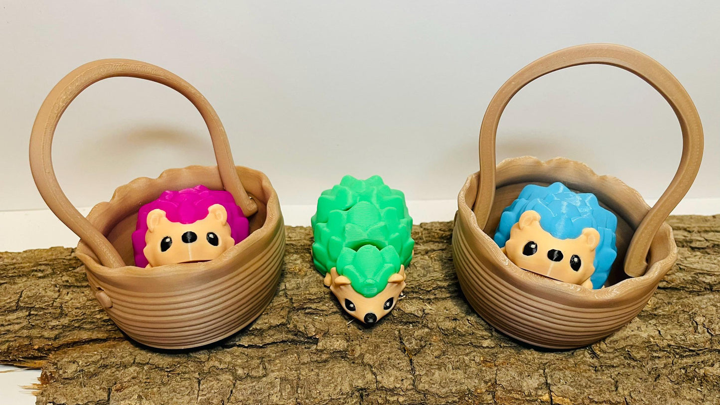 liebevolles Igel Set mit Körbchen | 3D Druck Flexi