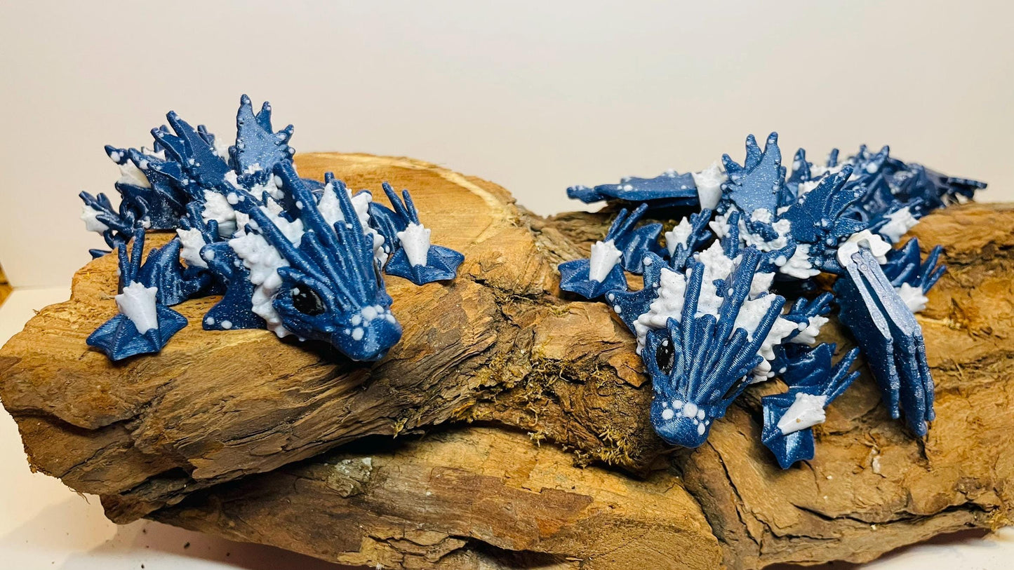 Ocean Drache - Flexi 3D Druck - Meeresdrache Fidget Flexi