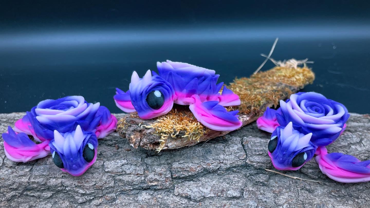 Herz Drachen, Schildkröte | Flexi 3D Druck