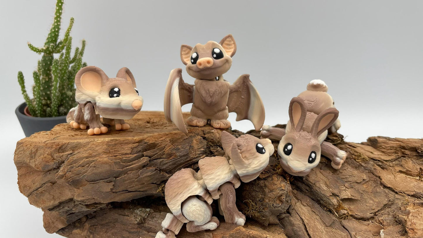 Flexi Tiere für Groß und Klein | 3D Druck Fidget | beweglich | Schreibtischdeko | Geschenkidee | Sets