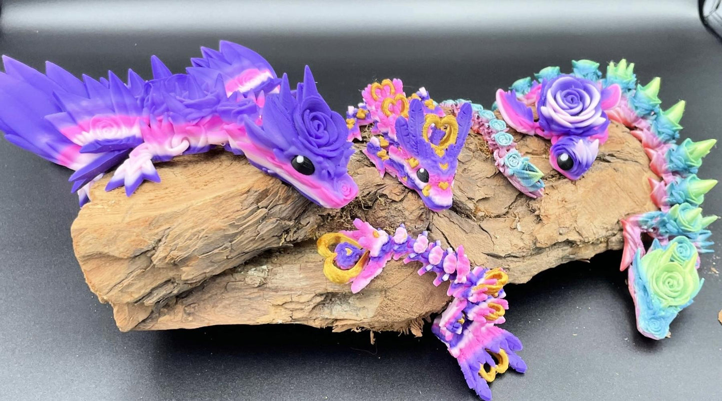 Herz Drachen, Schildkröte | Flexi 3D Druck