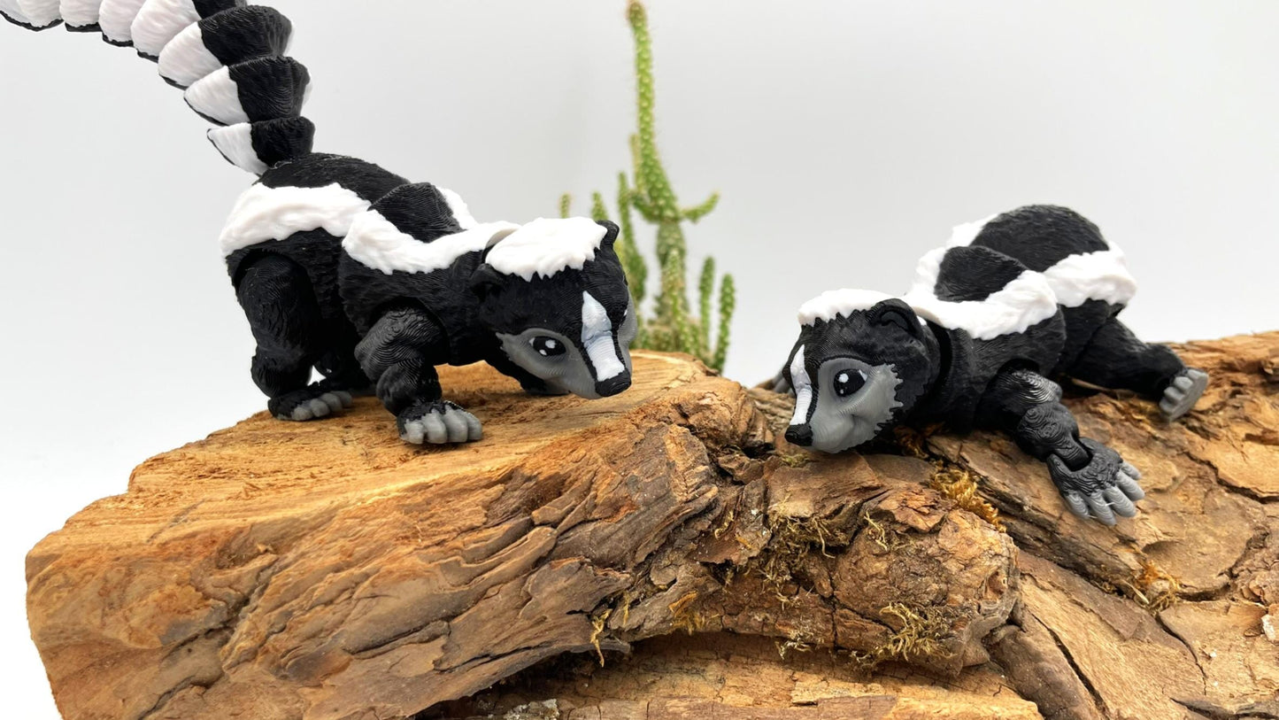 Flexi Stinktier – Bewegliche 3D-gedruckte Figur | Dekoration & Sammlerstück