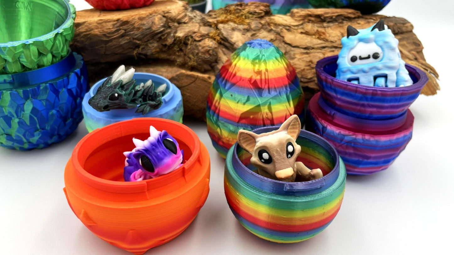 3D-Überraschungs-Ei oder -Paket mit Mini-Flexis – Perfektes Geschenk