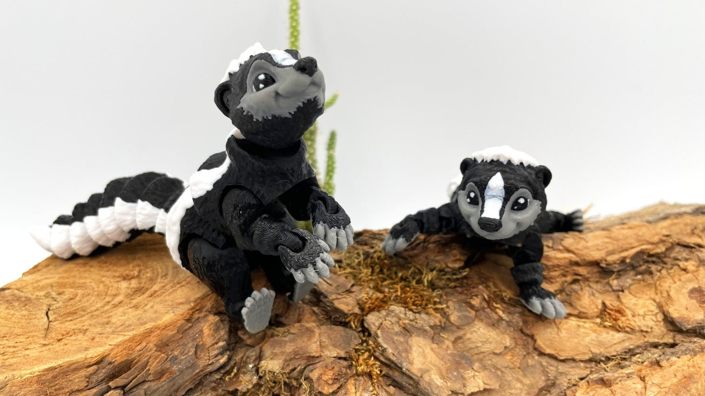 Flexi Stinktier – Bewegliche 3D-gedruckte Figur | Dekoration & Sammlerstück