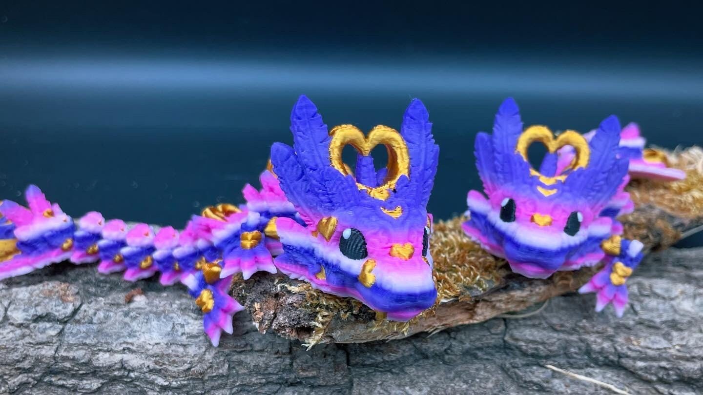 Herz Drachen, Schildkröte | Flexi 3D Druck