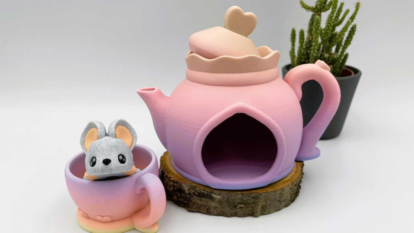 Teeservice mit bezaubernden Mäuschen – 3D-gedruckt