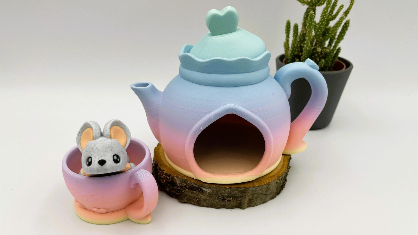 Teeservice mit bezaubernden Mäuschen – 3D-gedruckt
