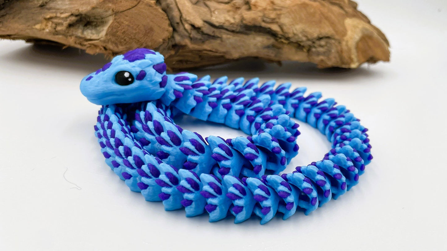 Mystische Edelstein-Schlange – Beweglich & Detailreich | Kristall Schlange | Nachtleuchted