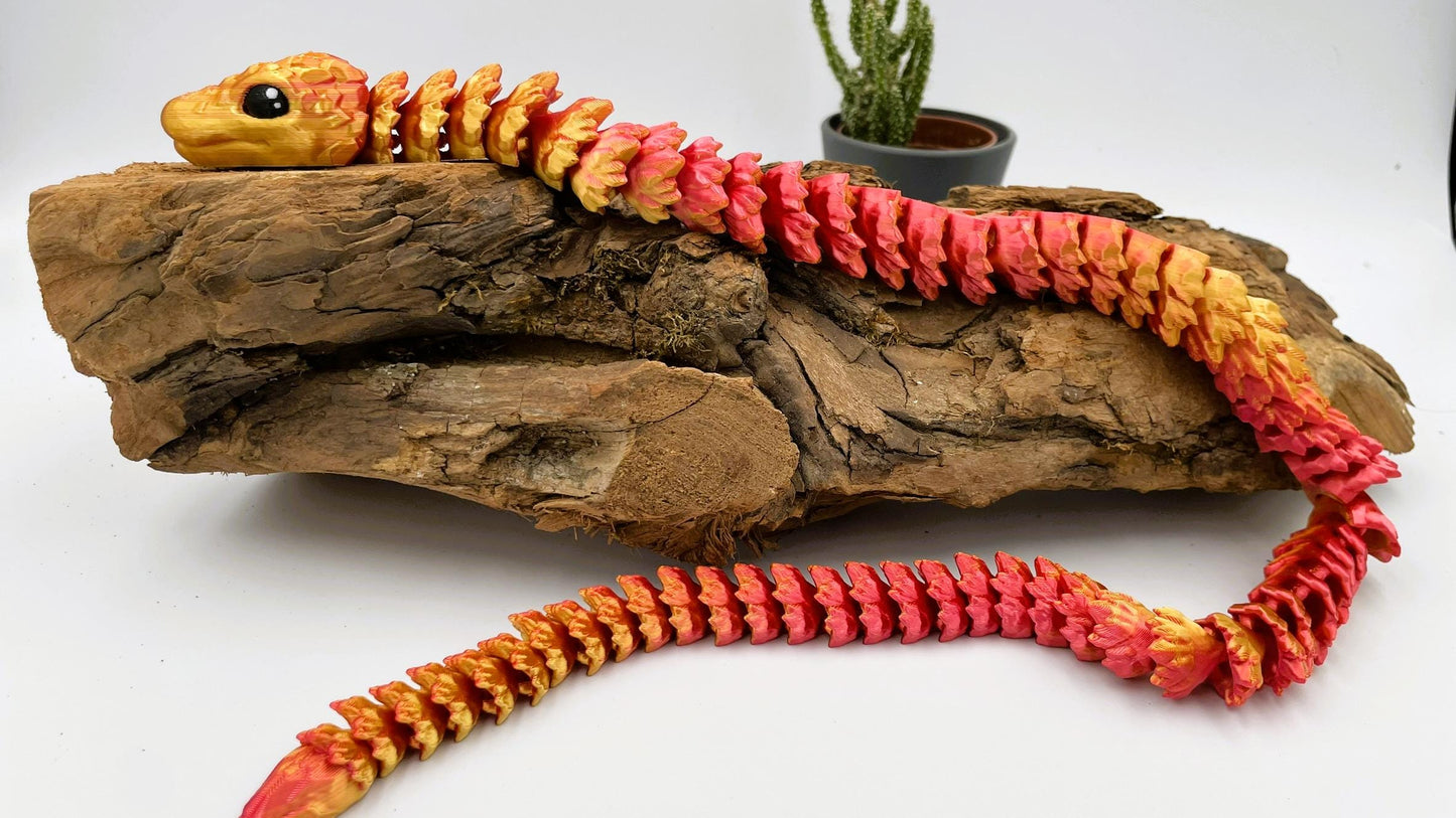 Mystische Edelstein-Schlange – Beweglich & Detailreich | Kristall Schlange | Nachtleuchted