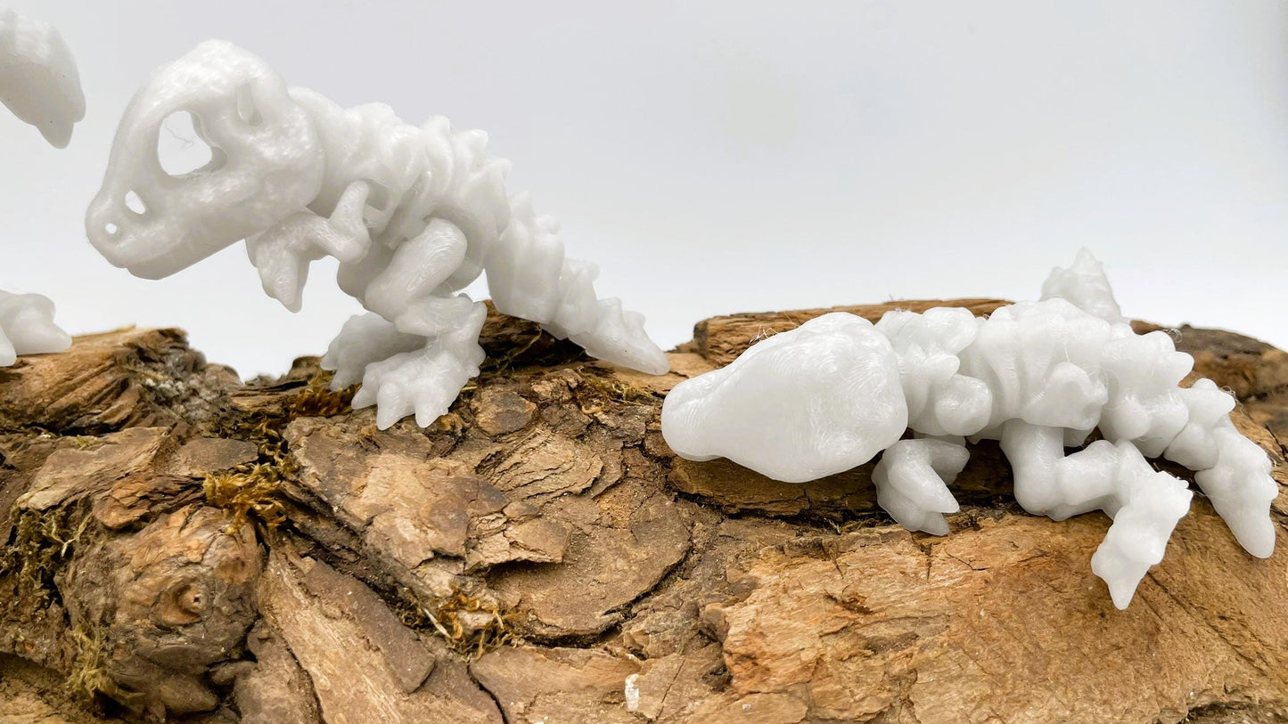 Mini-Dinosaurier-Skelett – 3D-gedruckt | Beweglich | Optional nachtleuchtend