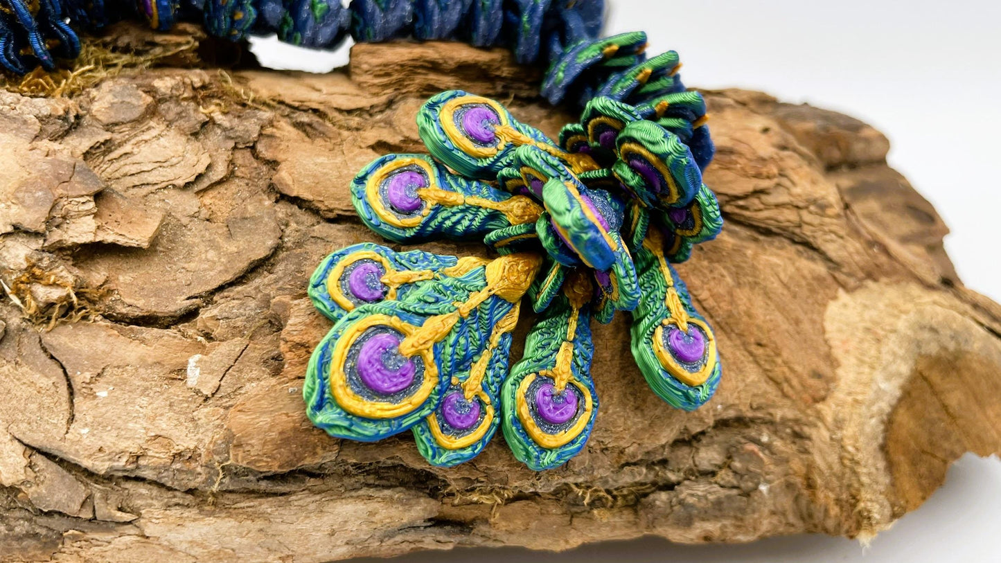 Magischer Pfauenaugendrache – 3D-gedruckt, detailreich & beweglich | Peacock Dragon