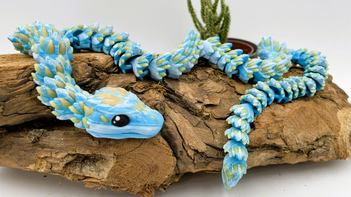 Mystische Edelstein-Schlange – Beweglich & Detailreich | Kristall Schlange | Nachtleuchted