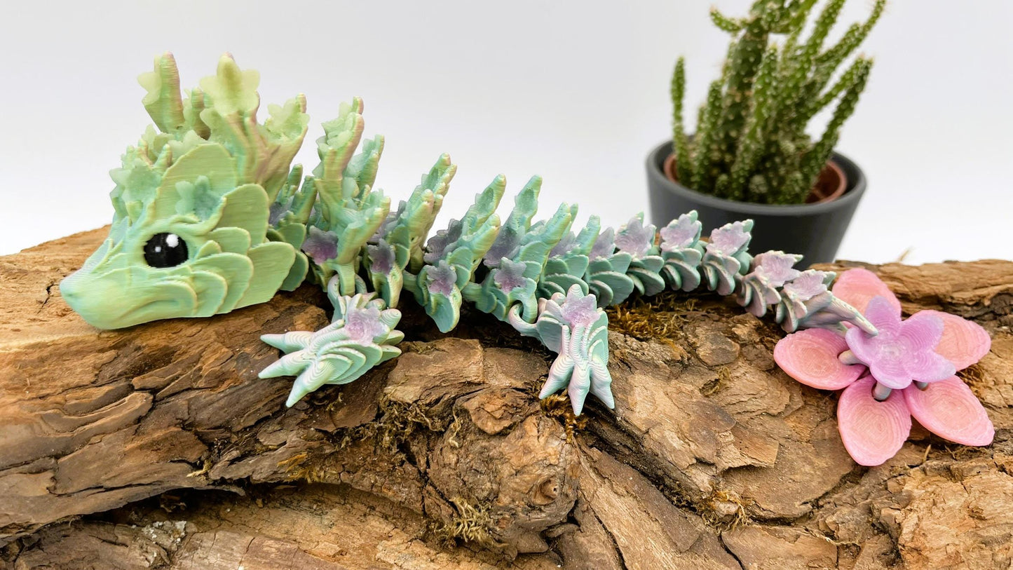 Baby Kirschblüten Drache - Cherry Blossom Dragon– Beweglicher 3D-gedruckter Drache