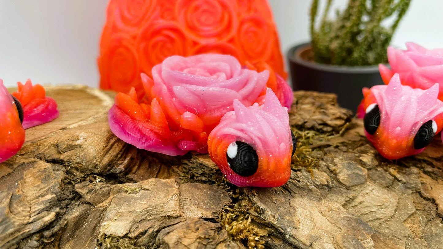 Baby Rosen Schildkröte – Beweglicher 3D-Druck | Flexi Fidget