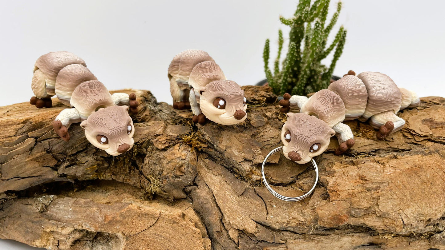 Süßer Otter aus dem 3D-Drucker – flexibel - auch als Schlüsselanhänger