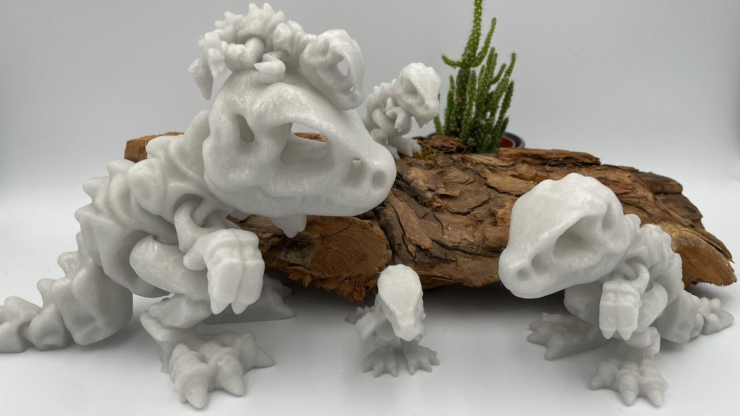 Mini-Dinosaurier-Skelett – 3D-gedruckt | Beweglich | Optional nachtleuchtend