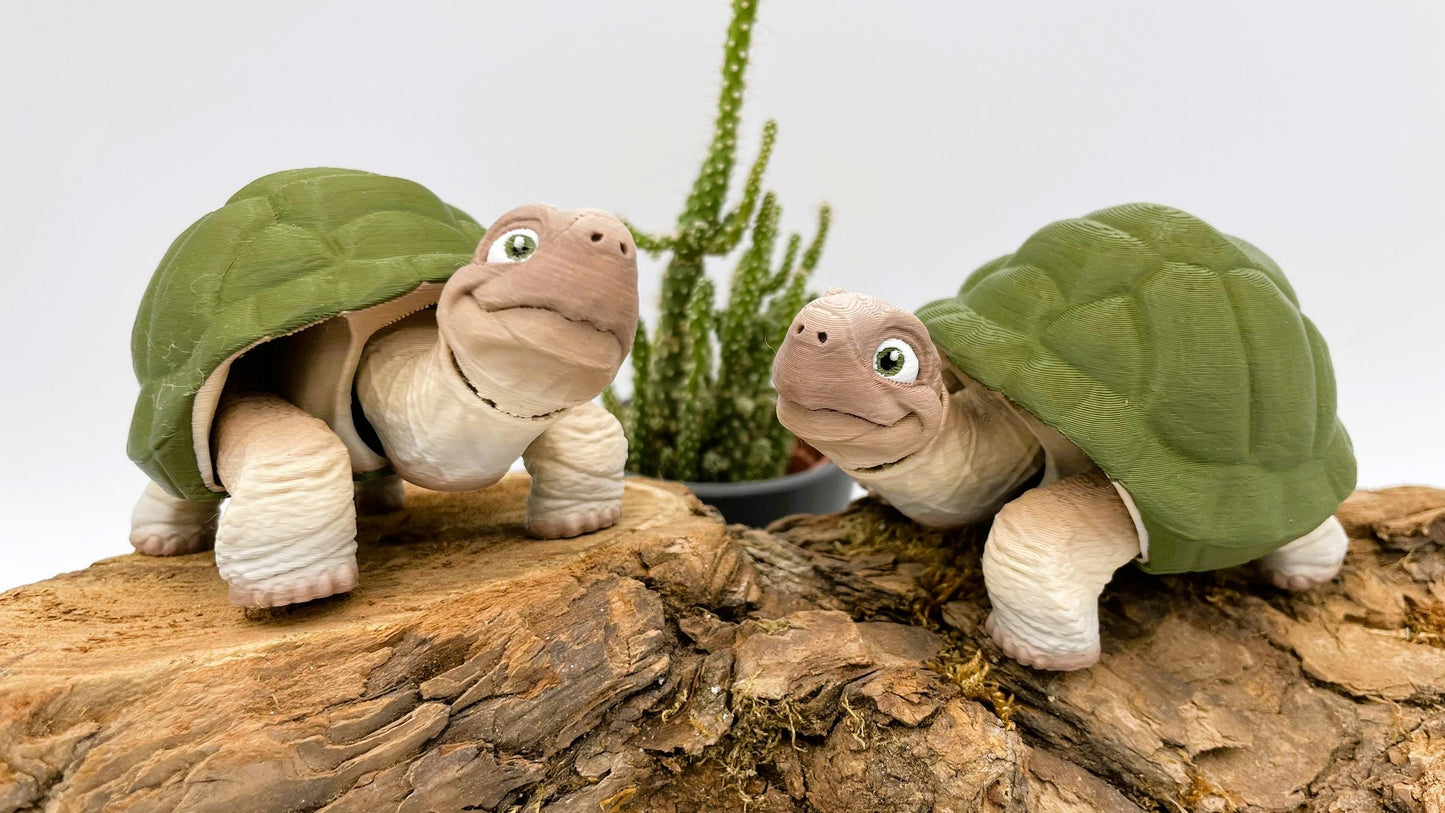 3D-gedruckte bewegliche Schildkröte – zieht sich in ihren Panzer zurück!