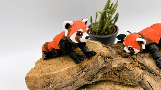 3D-gedruckter beweglicher Roter Panda – Flexibles Deko-Highlight oder Geschenkidee