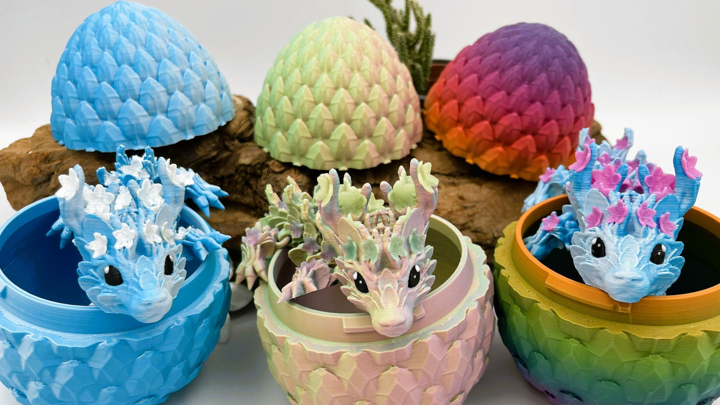 Baby Kirschblüten Drache - Cherry Blossom Dragon– Beweglicher 3D-gedruckter Drache