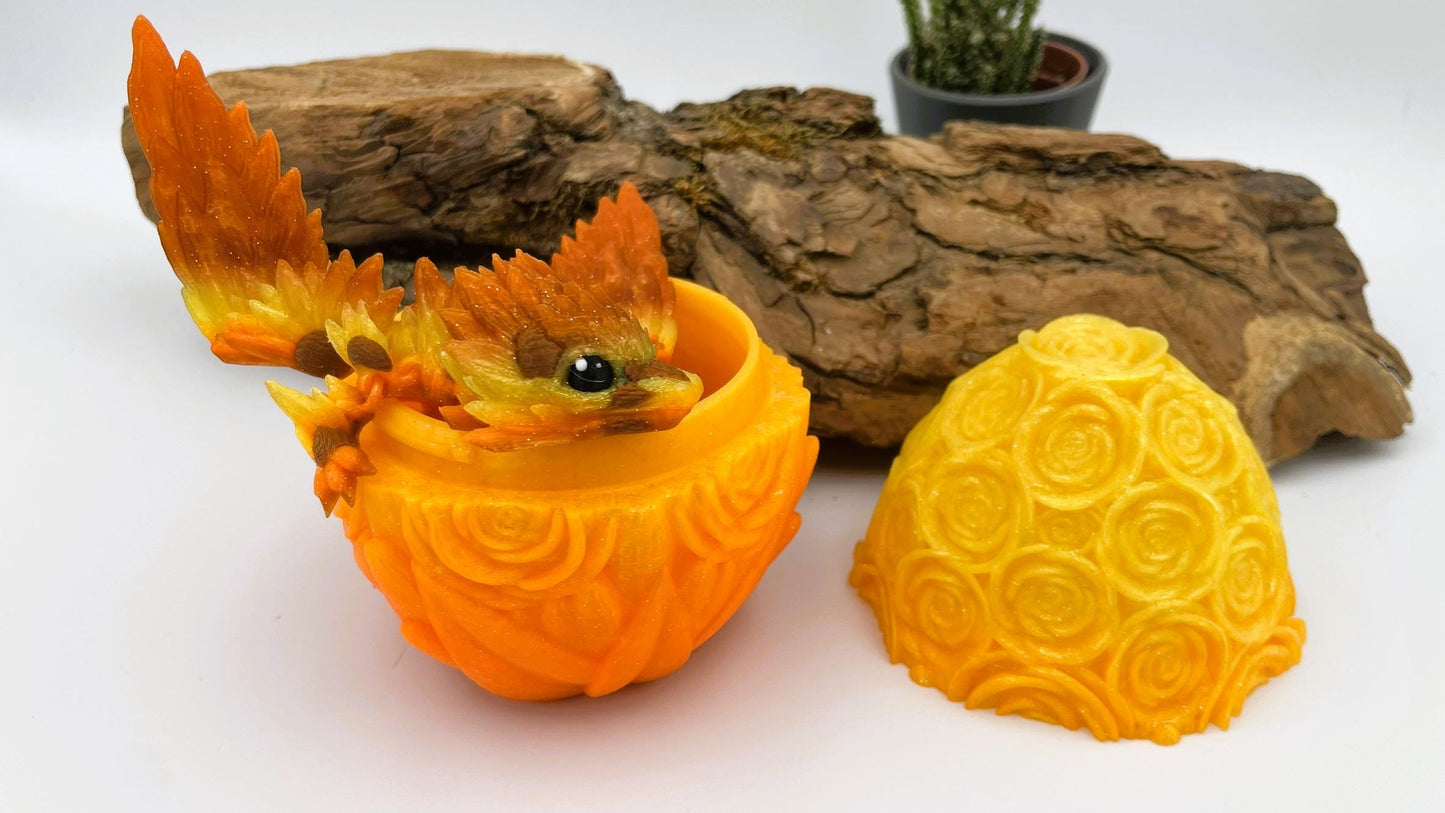 Baby Sonnenblumen Drache – Beweglicher 3D-Druck | Flexi Fidget