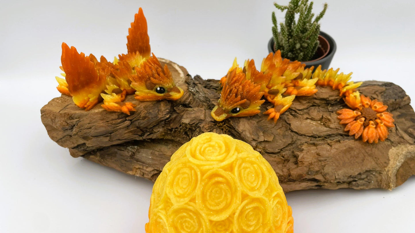 Baby Sonnenblumen Drache – Beweglicher 3D-Druck | Flexi Fidget