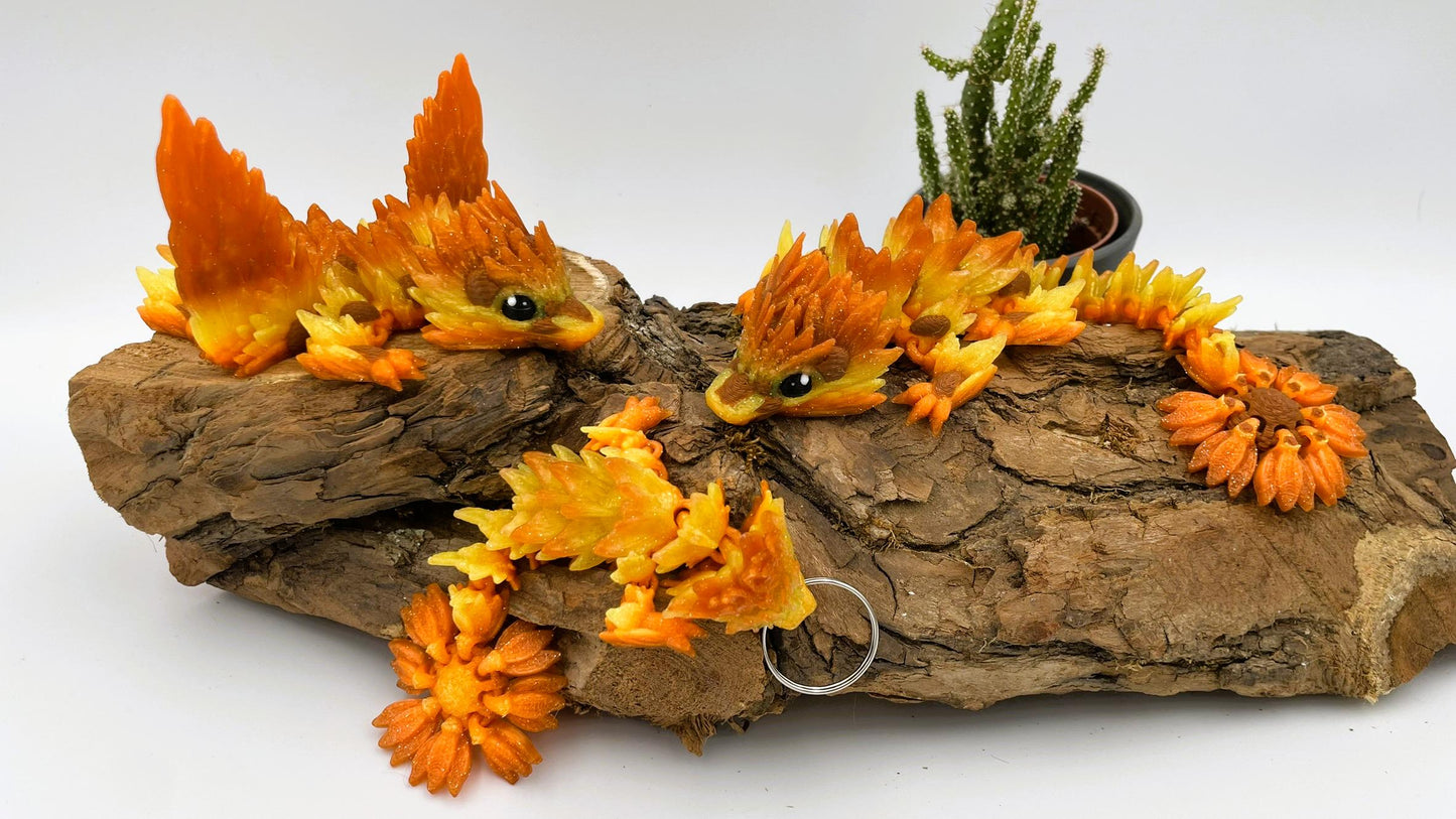 Baby Sonnenblumen Drache – Beweglicher 3D-Druck | Flexi Fidget