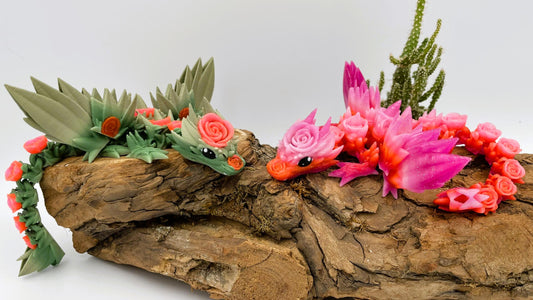 Baby Rosen Drache – Beweglicher 3D-Druck | Flexi Fidget Dekoration