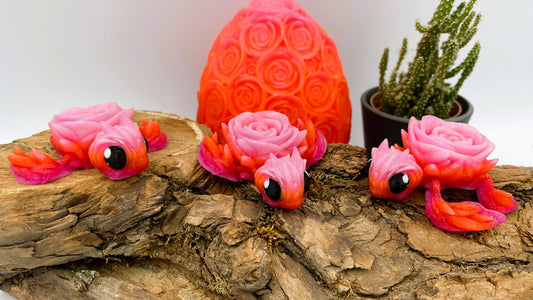 Baby Rosen Schildkröte – Beweglicher 3D-Druck | Flexi Fidget