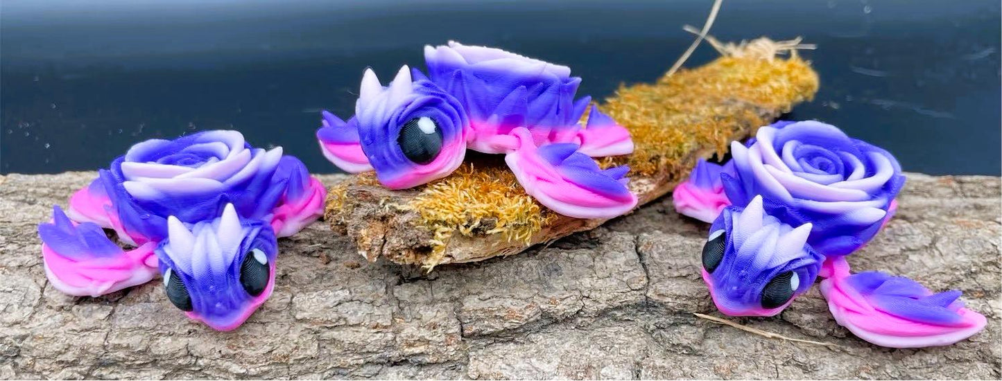 Baby Rosen Schildkröte – Beweglicher 3D-Druck | Flexi Fidget