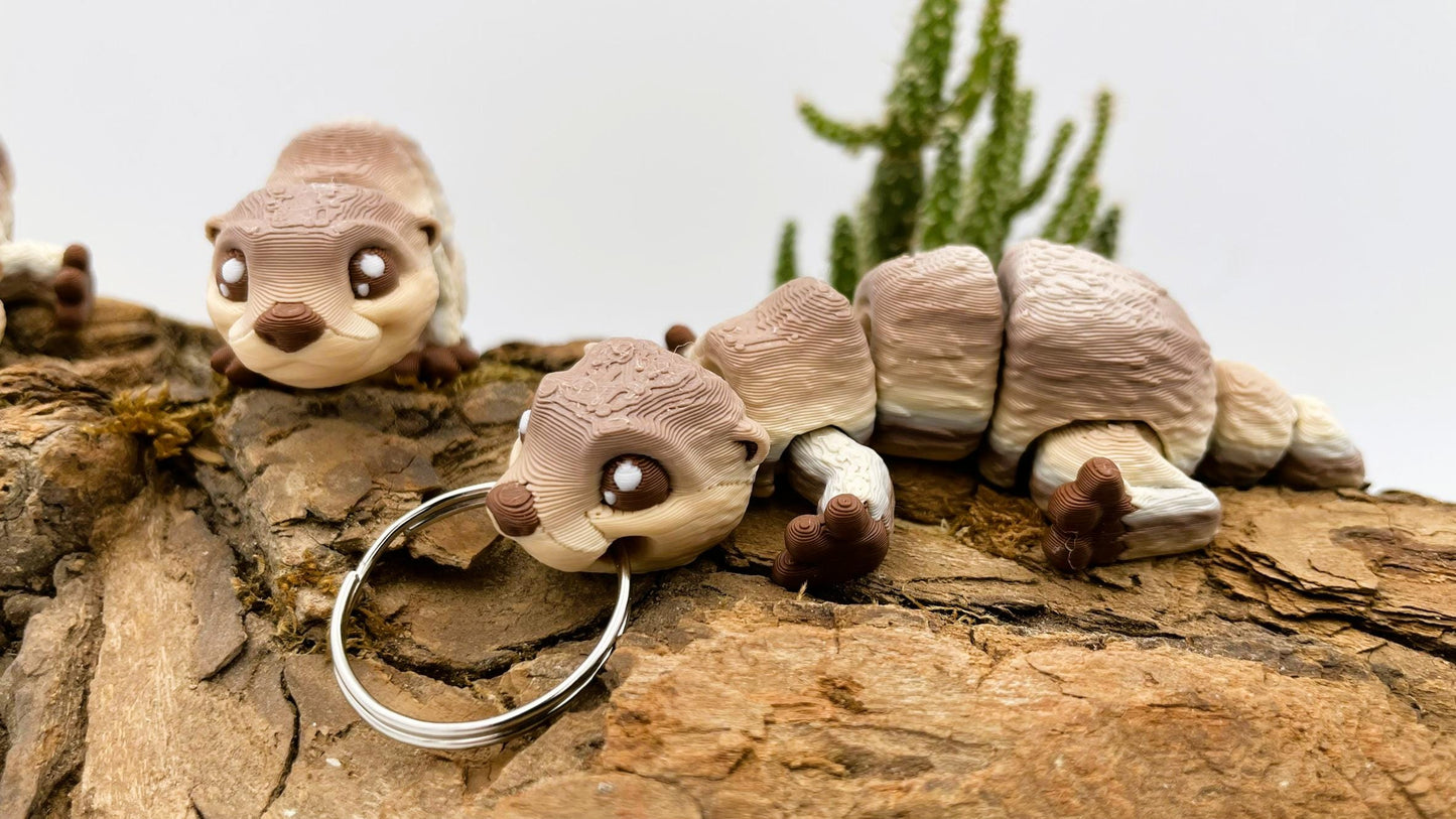 Süßer Otter aus dem 3D-Drucker – flexibel - auch als Schlüsselanhänger