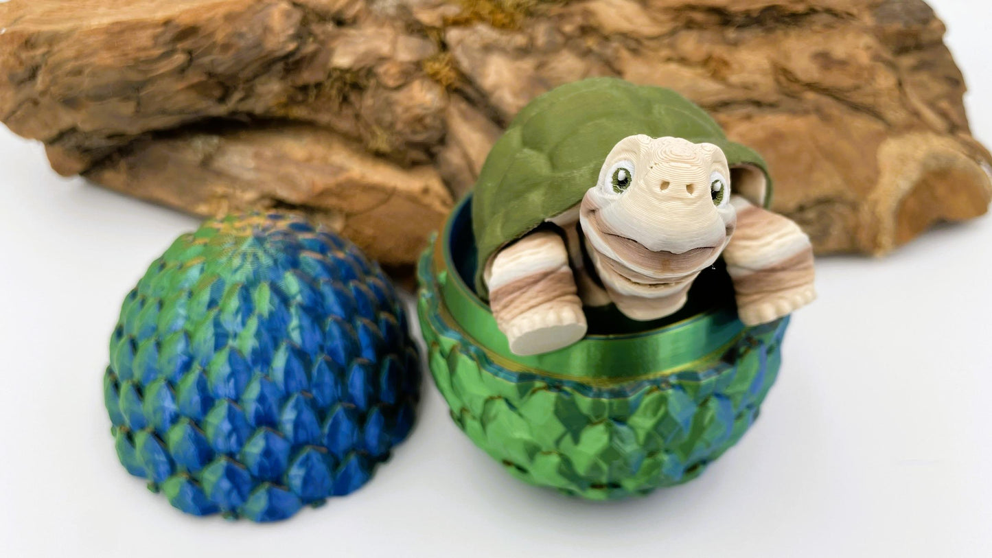 3D-gedruckte bewegliche Schildkröte – zieht sich in ihren Panzer zurück!