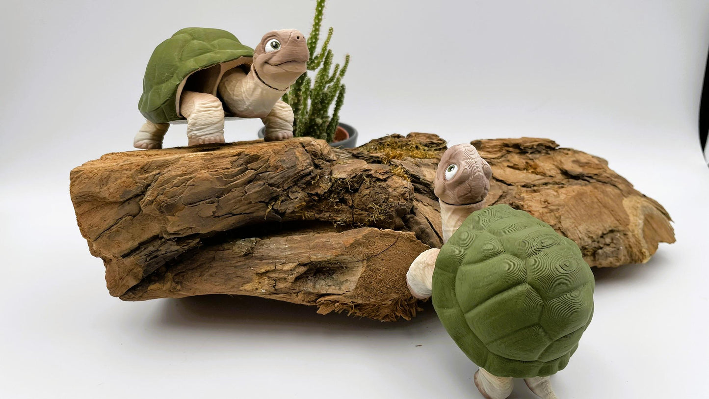 3D-gedruckte bewegliche Schildkröte – zieht sich in ihren Panzer zurück!