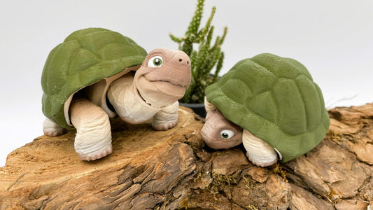 3D-gedruckte bewegliche Schildkröte – zieht sich in ihren Panzer zurück!