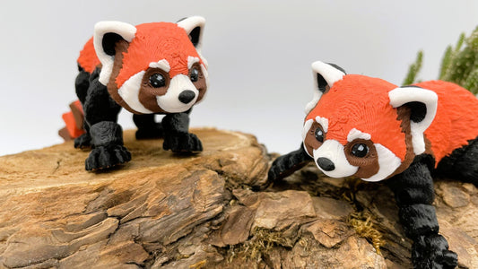 3D-gedruckter beweglicher Roter Panda – Flexibles Deko-Highlight oder Geschenkidee