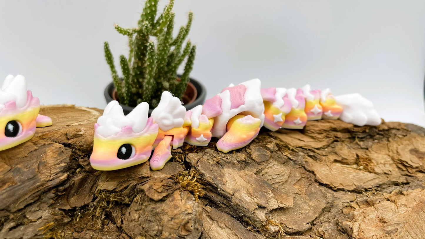 Baby Atria – Der kleine sternenklare Traumdrache– Beweglicher 3D-gedruckter Drache - verschiedene Farben