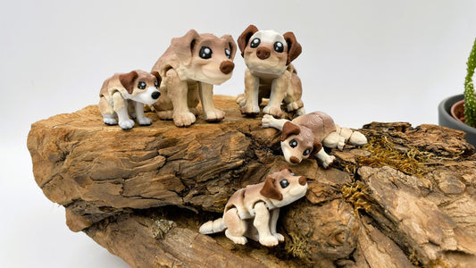 3D-gedruckter Flexi Hund – Beweglich & niedlich | Optional als Schlüsselanhänger erhältlich!