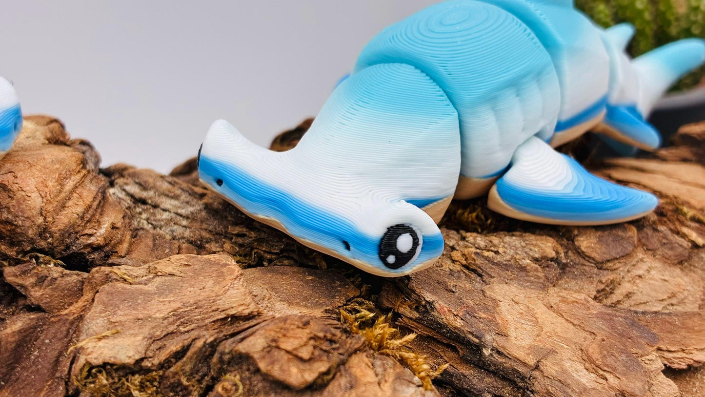 beweglicher Hammerhai Fisch | 3D Druck Fidget Flexi