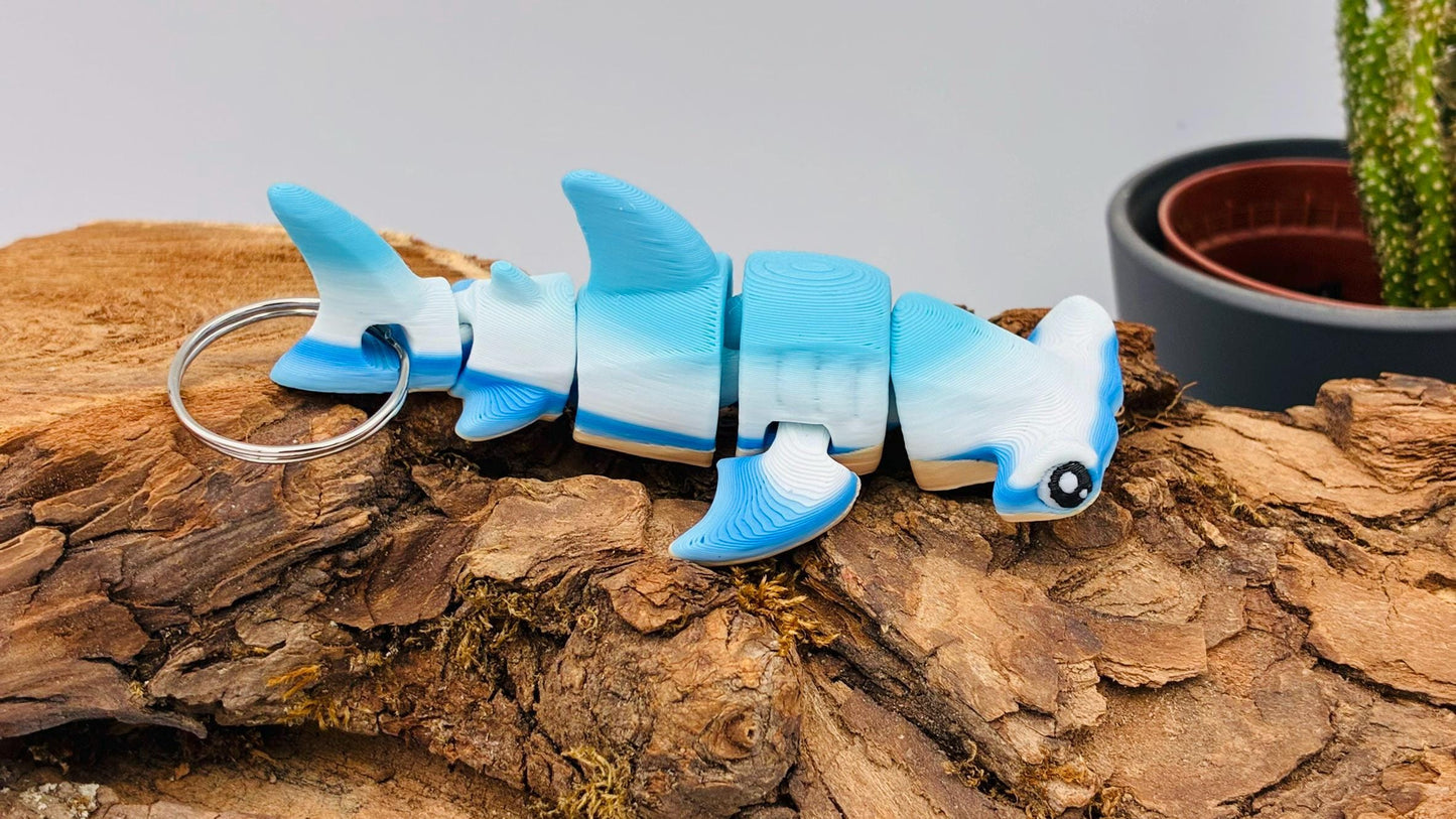 beweglicher Hammerhai Fisch | 3D Druck Fidget Flexi
