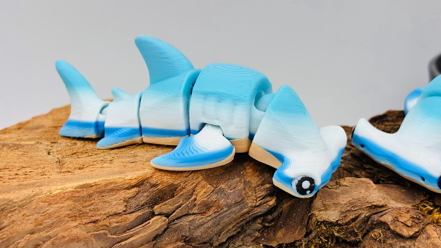 beweglicher Hammerhai Fisch | 3D Druck Fidget Flexi