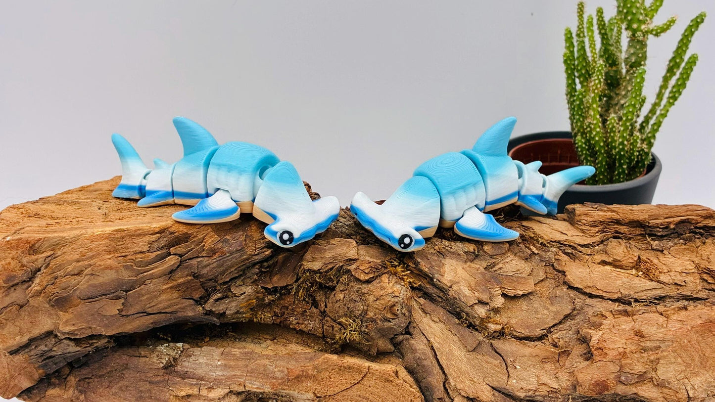 beweglicher Hammerhai Fisch | 3D Druck Fidget Flexi