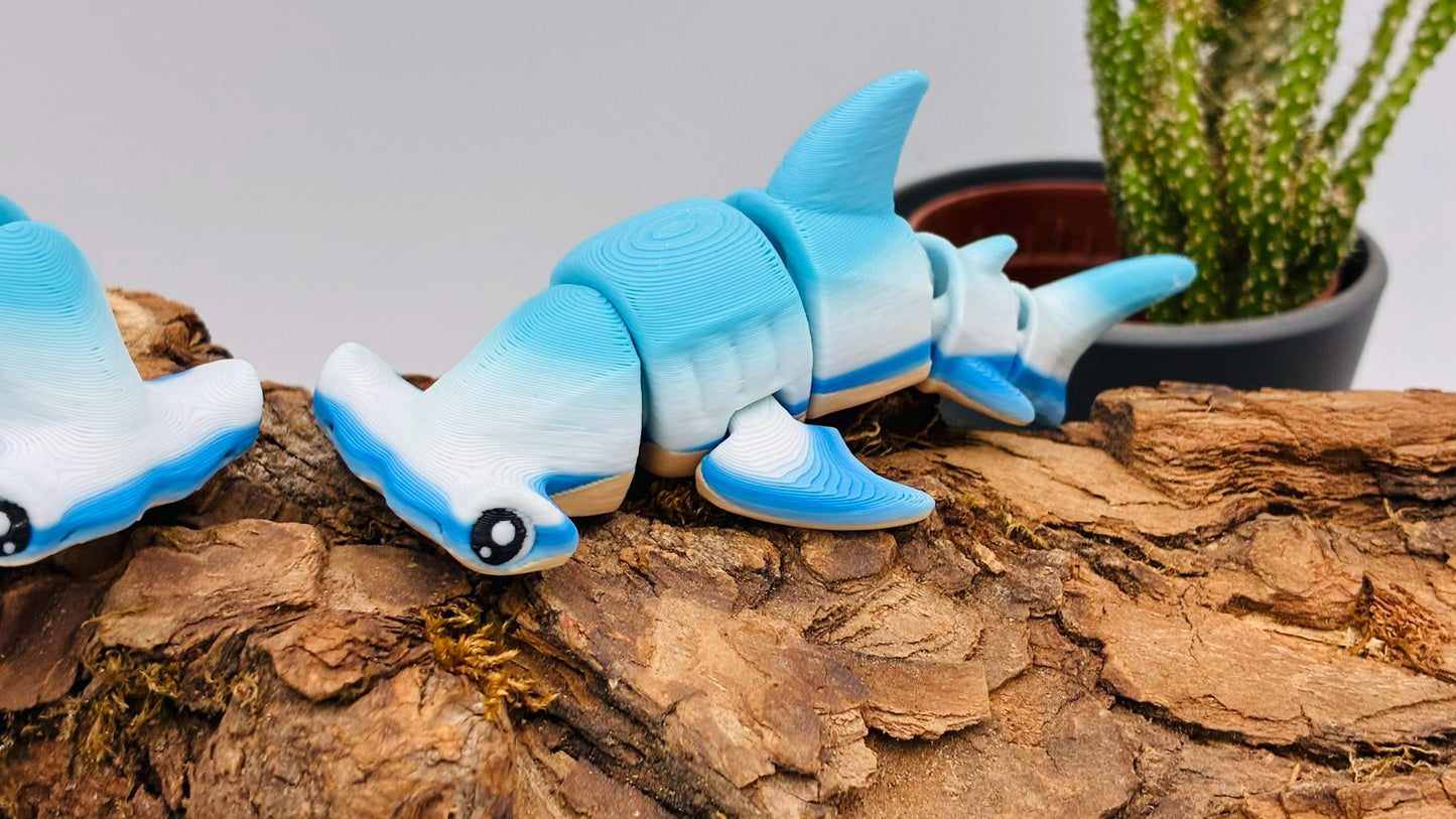 beweglicher Hammerhai Fisch | 3D Druck Fidget Flexi