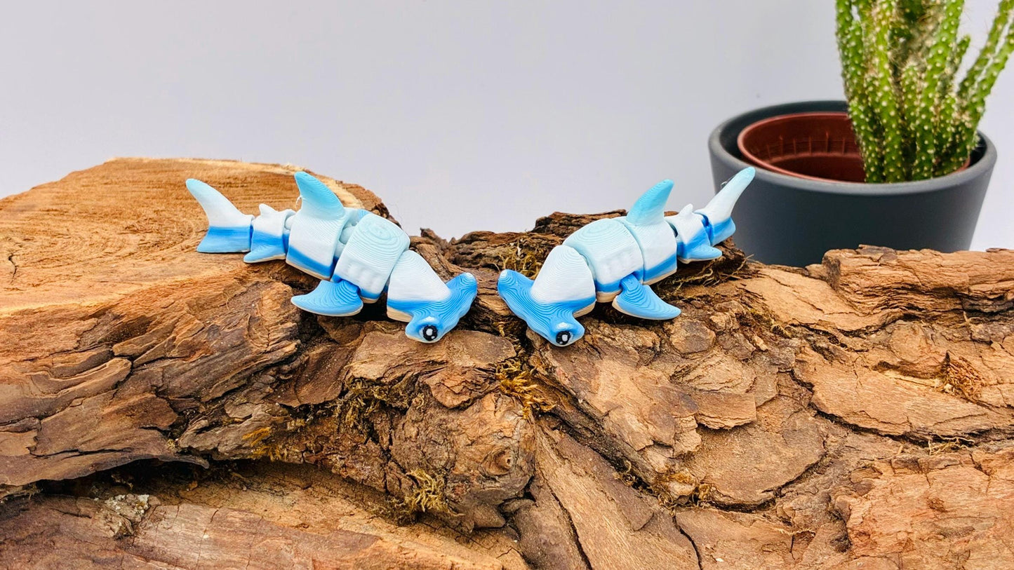 beweglicher Hammerhai Fisch | 3D Druck Fidget Flexi