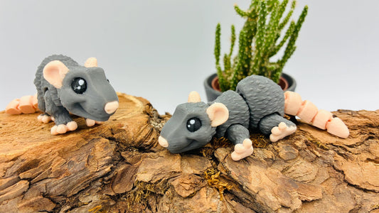 3D-gedruckte Mini-Ratte "Remy" – In verschiedenen Größen – Optional mit Käse-Clicker