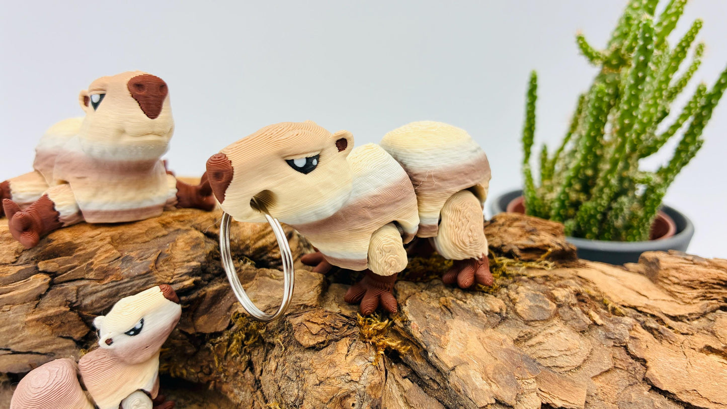 Niedliches 3D-gedrucktes Capybara – Optional als Schlüsselanhänger – In verschiedenen Größen
