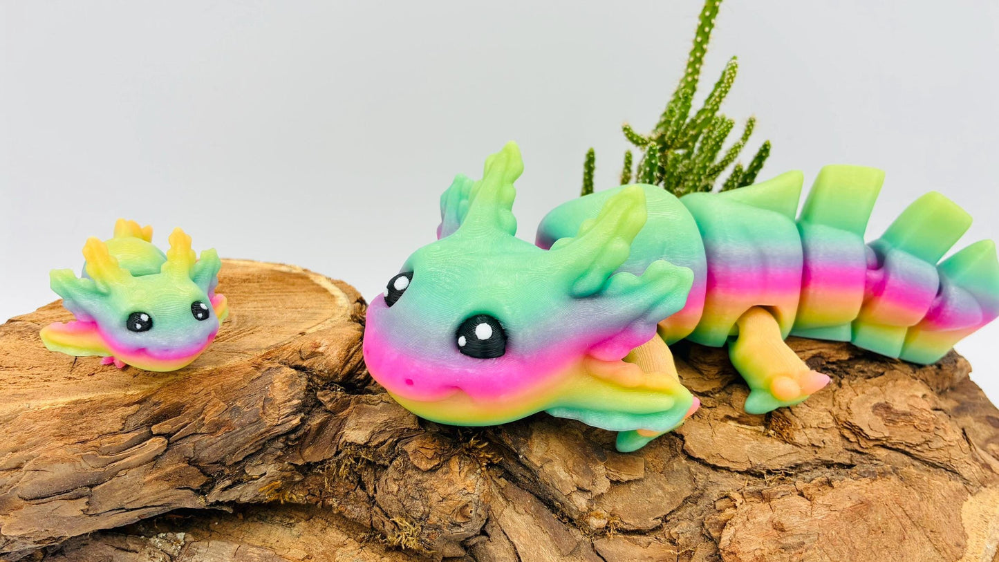 Axolotl | Flexi 3D Druck | opt. Nachtleuchtend