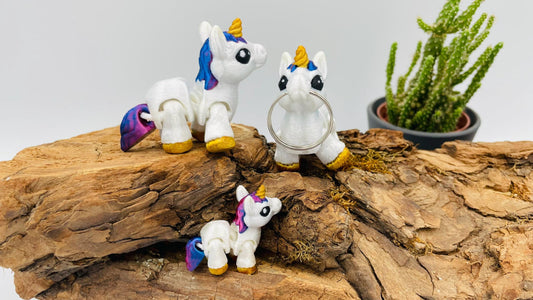 3D Einhorn Figur – beweglich - flexi – Geschenkidee