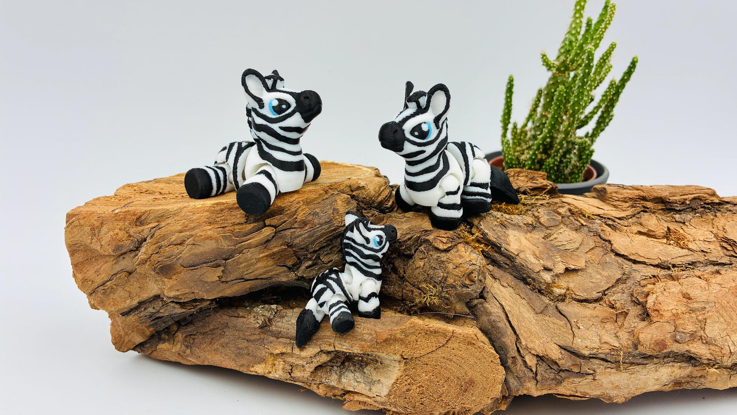 Zebra | Flexi 3D Druck | beweglich Fidget – In verschiedenen Größen erhältlich