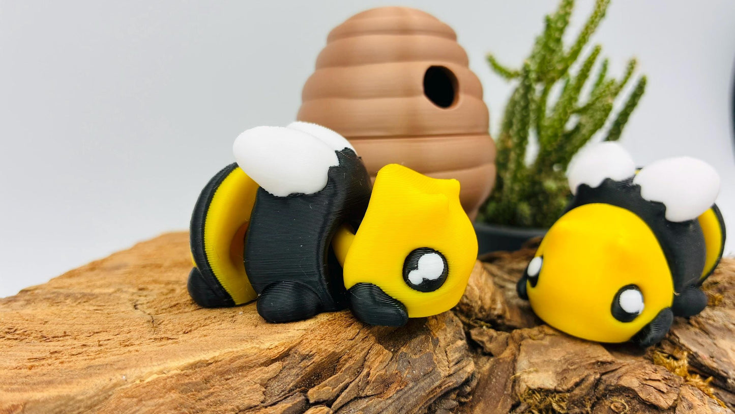 Mini 3D-gedruckte bewegliche Biene – Hummel flexi beweglich