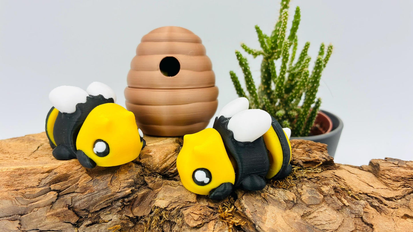 Mini 3D-gedruckte bewegliche Biene – Hummel flexi beweglich