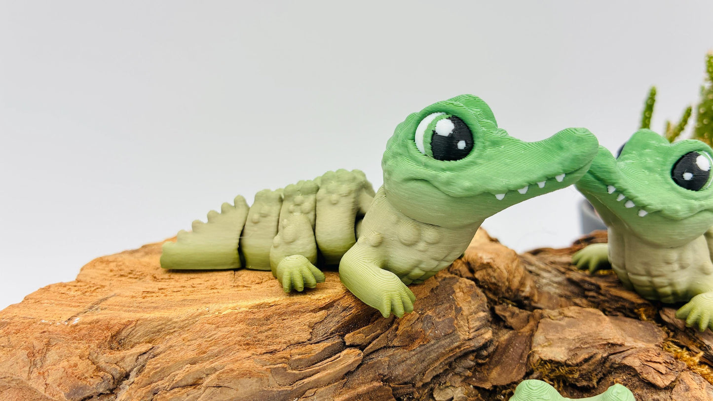 Krokodil Alligator | Flexi 3D Druck | beweglich Fidget â In verschiedenen GröĂen erhĂ€ltlich